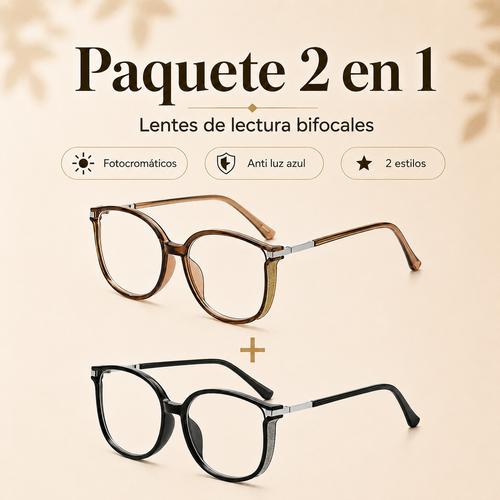 ¡Qué maravilla de tecnología alemana! Gafas progresivas ultracómodas (+1,0 a +4,0)