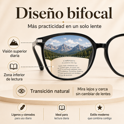 ¡Qué maravilla de tecnología alemana! Gafas progresivas ultracómodas (+1,0 a +4,0)